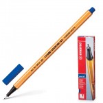 Ручка капилярная "Point", 0,4мм, синий, 1шт (Stabilo)