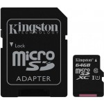 Карта памяти microSDXC 64Gb, class 10 (Kingston)