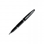 Ручка перьевая "Carene Black Sea ST", корпус-латунь, матовый черный лак, серебро (Waterman)