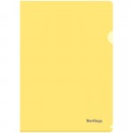 Папка-уголок А4, прозрачный пластик 0,18мм, желтый (Berlingo)