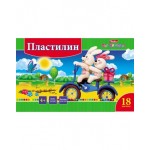 Пластилин 18 цветов "Ушастики", 350гр, со стеком (Hatber)