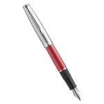 Ручка перьевая "Embleme Red CT ", корпус-нерж.сталь/пластик, палладий, F (Waterman)
