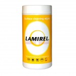 Салфетки чистящие для оргтехники, 100шт/уп, в тубе (Lamirel)