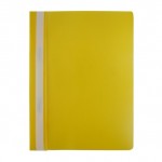 Папка-скоросшиватель А4, прозрачный верхний лист, пластик 120мкм, желтый (Workmate)