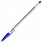Ручка шариковая, корпус прозрачный, 0,7мм, синий, шестигран (OfficeSpace)