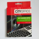 Салфетки чистящие, сухие, 20шт/уп, картонная коробка (CityOffice)
