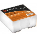 Блок бумаги для записей 90х90х50мм, белый, в прозрачном пластиковом боксе (Lamark)