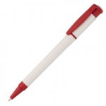 Ручка шариковая "Kreta", белый, красный клип (Stilolinea)