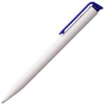 Ручка шариковая одноразовая "Hit", белый копрус, синий клип (Senator)