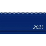 Планинг 2023г., 144х297мм, синий, гребень, "Классика", картон (Офис-Лидер)