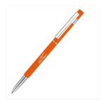 Ручка шариковая "Star", soft touch, оранжевый, хром (Chili)