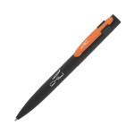 Ручка шариковая "Lip", soft touch, черный, оранжевый (Chili)