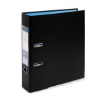 Папка-регистратор А4 75мм, "Black&Color", карман, картон/ПВХ, метал. кант, чер/гол (Expert Complete)