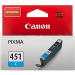 Картридж струйный Canon CLI-451C Pixma iP7240/MG6340/MG5440, cyan 7ml