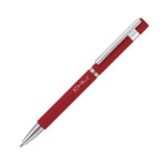 Ручка шариковая "Mars", soft touch, красный, хром (Chili)