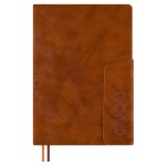 Ежедневник 2026г., 146х211мм, коричневый, 176л, кожзам, кремовый блок, закругленные углы (Escalada)