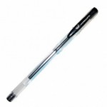 Ручка гелевая, прозрачный, 0,5мм, черный, без логотипа (Workmate)