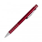 Ручка шариковая "Scotland", алюминий, корпус-красный мат.лак, хром (Portobello)