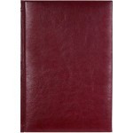 Ежедневник 2026г., 210х297мм, А4, 320л, кожзам,перфорация угла, бордовый, "Sigma", (Lamark)