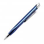 Ручка шариковая "Pyramid", трехгранная, алюминий, корпус-синий лак, хром (Portobello)