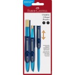 Набор кистей 2 штуки "Click Go", "Синтетика" №12 и №6 (Faber-Castell)