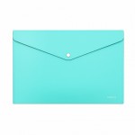Папка-конверт на кнопке А4, "Diagonal Pastel Mint", непрозрачный пластик, мятный (Erich Krause)
