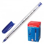 Ручка шариковая одноразовая "Ultra Glide U-11", масляная, прозрачная, 1мм, синий (Erich Krause)
