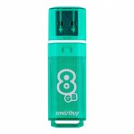 Флешка  8Gb USB 2.0 "Glossy", зеленый (SmartBuy)