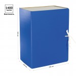 Короб архивный 150х320х240мм, клапан, завязки, бумвинил, мгк, сплошной, синий (OfficeSpace)