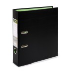 Папка-регистратор А4 75мм, "Black&Color", карман, картон/ПВХ, метал. кант, чер/сал (Expert Complete)