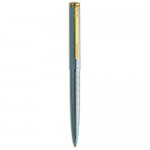 Ручка шариковая "Automatic", со штампом, 35х7мм, 3 строки, корпус-хром/позолота (Trodat)