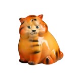 Копилка "Тигр пончик", 15 см, глянец, керамика