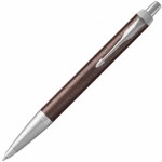 Ручка шариковая "IM Premium Brown CT", корпус-латунь, анодированный алюминий, хром (Parker)