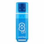Флешка  8Gb USB 2.0 "Glossy", синий (SmartBuy)