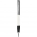 Ручка перьевая "Jotter Original White CT F60", корпус-нерж.сталь/пластик, хром, F (Parker)