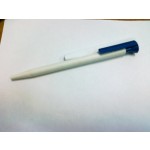 Ручка шариковая одноразовая "Tip", белый, синий клип (Senator)