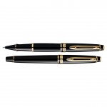 Ручка-роллер "Expert 3 Black Laque GT", корпус-латунь, лак, позолота (Waterman)