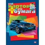 Набор цветного картона и бумаги А4 10/16 цветов, мелованный/двусторонняяя, "Автопанорама" (Hatber)