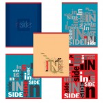 Тетрадь А5, 48л, клетка, скоба, поля, мелованный картон "Inside" (Hatber)