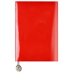 Записная книга А6 80л, искусственная кожа, кремовый блок, красный (Escalada)
