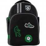 Рюкзак школьный 706 "Football", черный/зеленый (Kite)