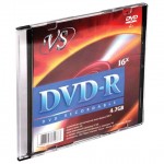 Диск DVD-R 4.7Gb, 16x, Slim Case (VS)