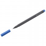 Ручка капиллярная одноразовая "Grip Finepen", черный, 0,4мм, синий (Faber-Castell)