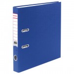 Папка-регистратор А4 50мм, карман, пвх/бумага, синяя (Brauberg)