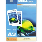 Фотобумага для струйной печати А3, 120г/м2, односторонняя, матовая, 50л/п (MegaJet) цена 1л