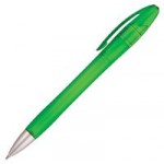Ручка шариковая "Moon", прозрачный корпус, зеленый (Open)