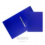 Папка-скоросшиватель на пружине А4, 15мм, пластик 0,35мм, Эконом, синий (Dolce Costo)