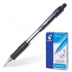 Ручка шариковая автоматическая "Super Grip", масляная, резиновый упор, 0,7мм, черный (Pilot)