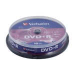 Диск DVD+R 4.7Gb, 16x, 10шт/уп, Cake Box (Verbatim)