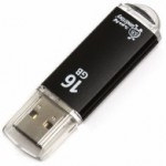 Флешка 16Gb USB 2.0 "V-Cut", черный (SmartBuy)